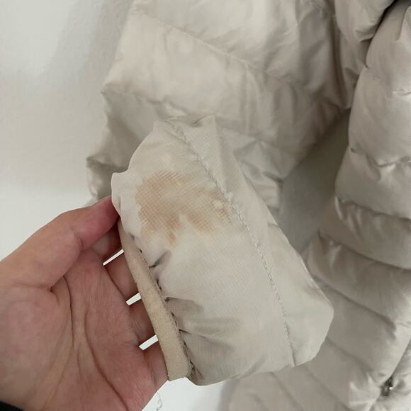 Patagonia Beige Fiona Down Puffer Longline Parka Coat (S) - Picture 8 of 9